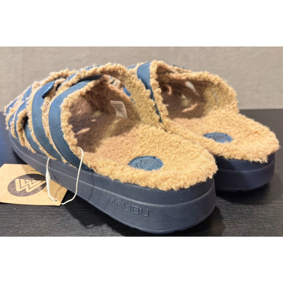 MALIBU SANDALS Zuma LX Sherpa Nylon Rubber Blue Men's Size 13 Sandals - Picture 4 of 8